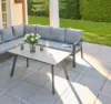 Lounge in grau aus Alu perfekt für den Garten