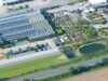 Ansicht auf das Gelände vom Gartencenter Lüske aus der Luft